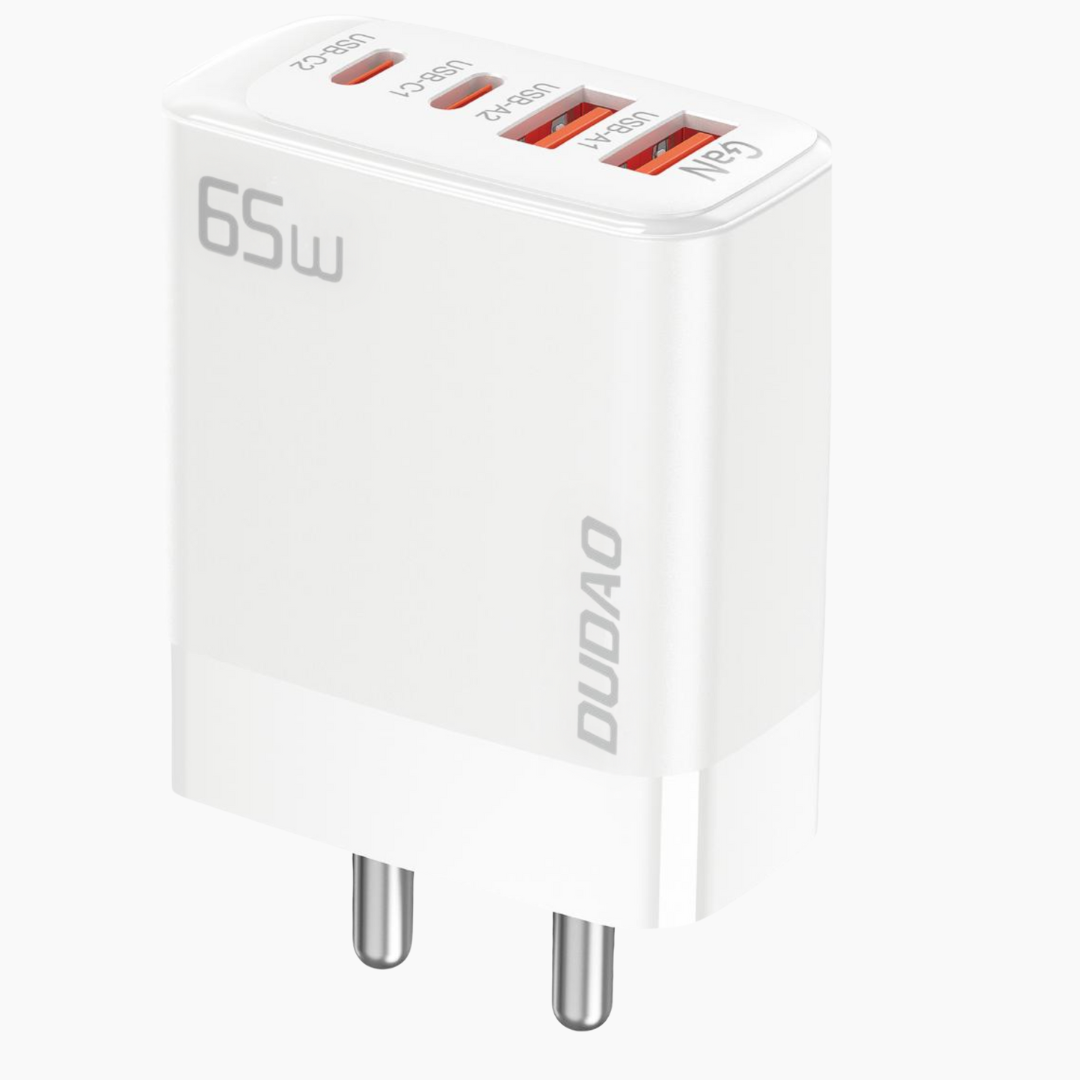 65W Quick Charge 4 port QC, PD GaN Adapter with 100W Type-C Cable (2M) - Dudao India