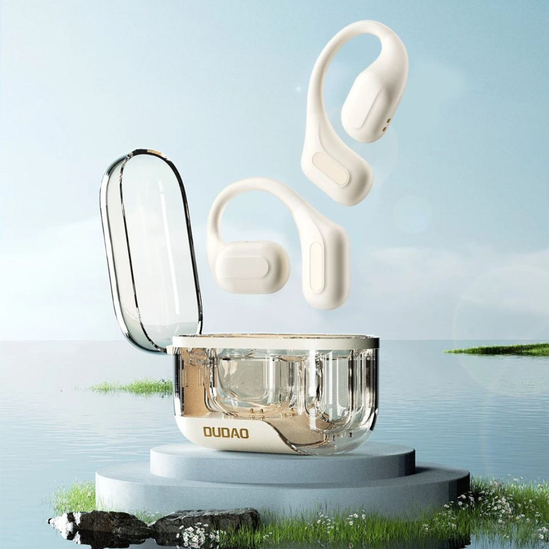 Transparent OpenAir Wireless BT5.3 Bluetooth Earbuds OWS with RGB Lights - Dudao India