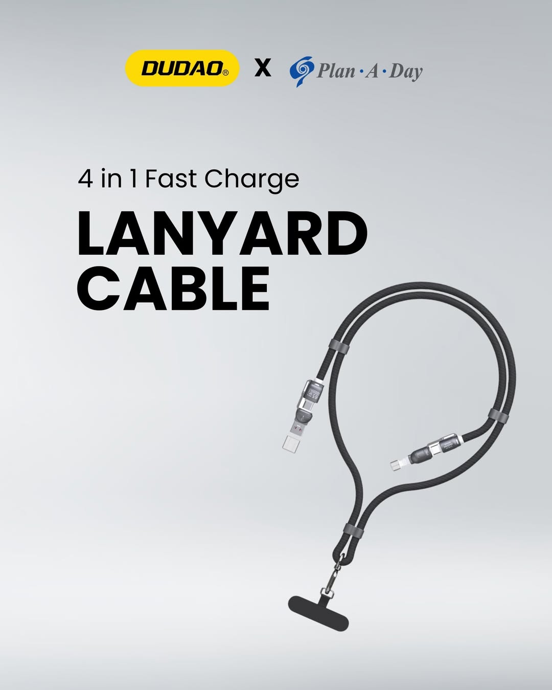 4 in 1 Fast Charge 65W Mobile Lanyard Cable