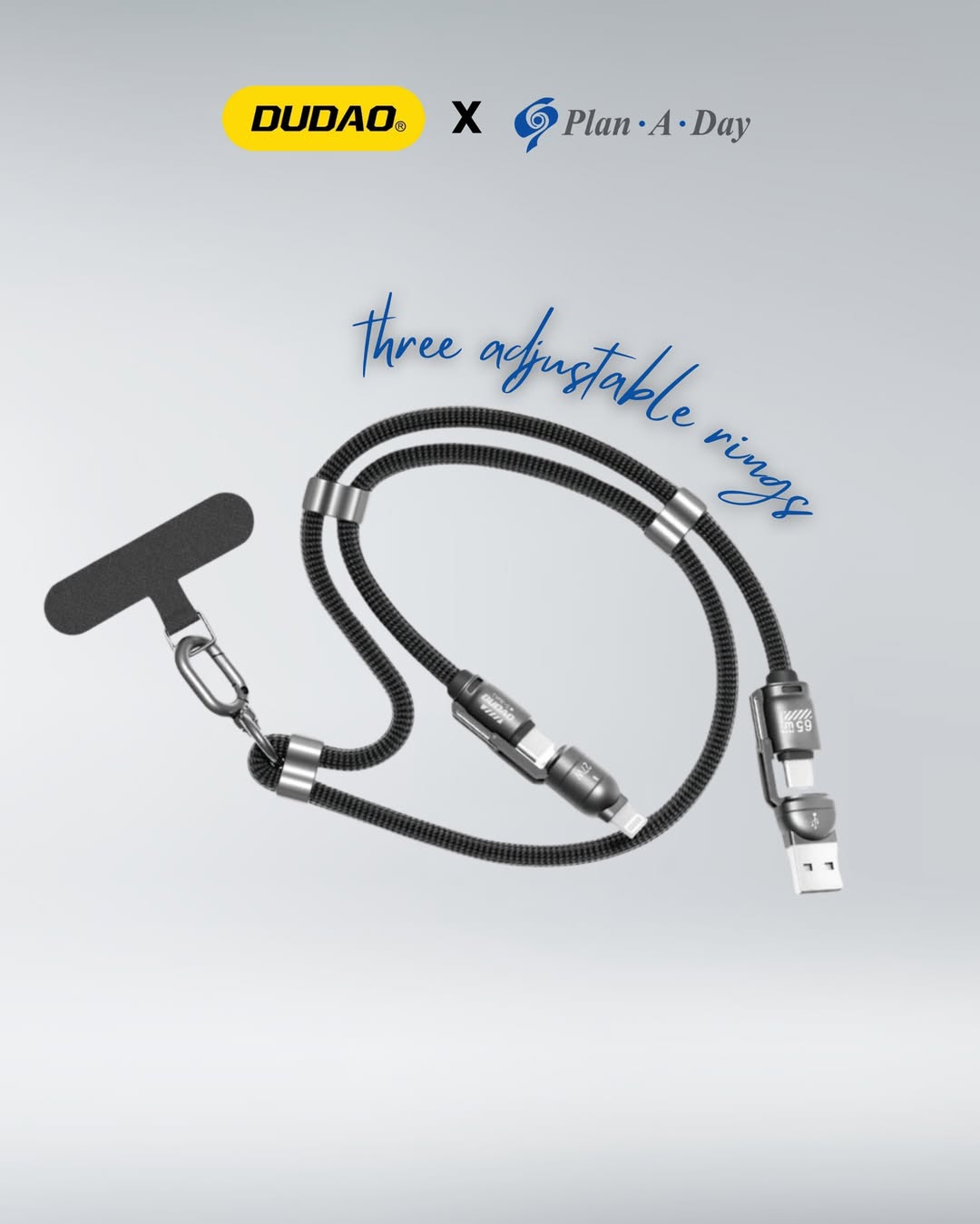 4 in 1 Fast Charge 65W Mobile Lanyard Cable