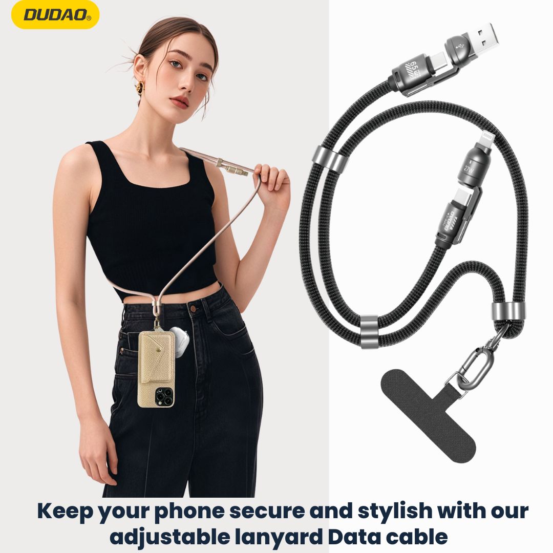 4 in 1 Fast Charge 65W Mobile Lanyard Cable - Dudao India