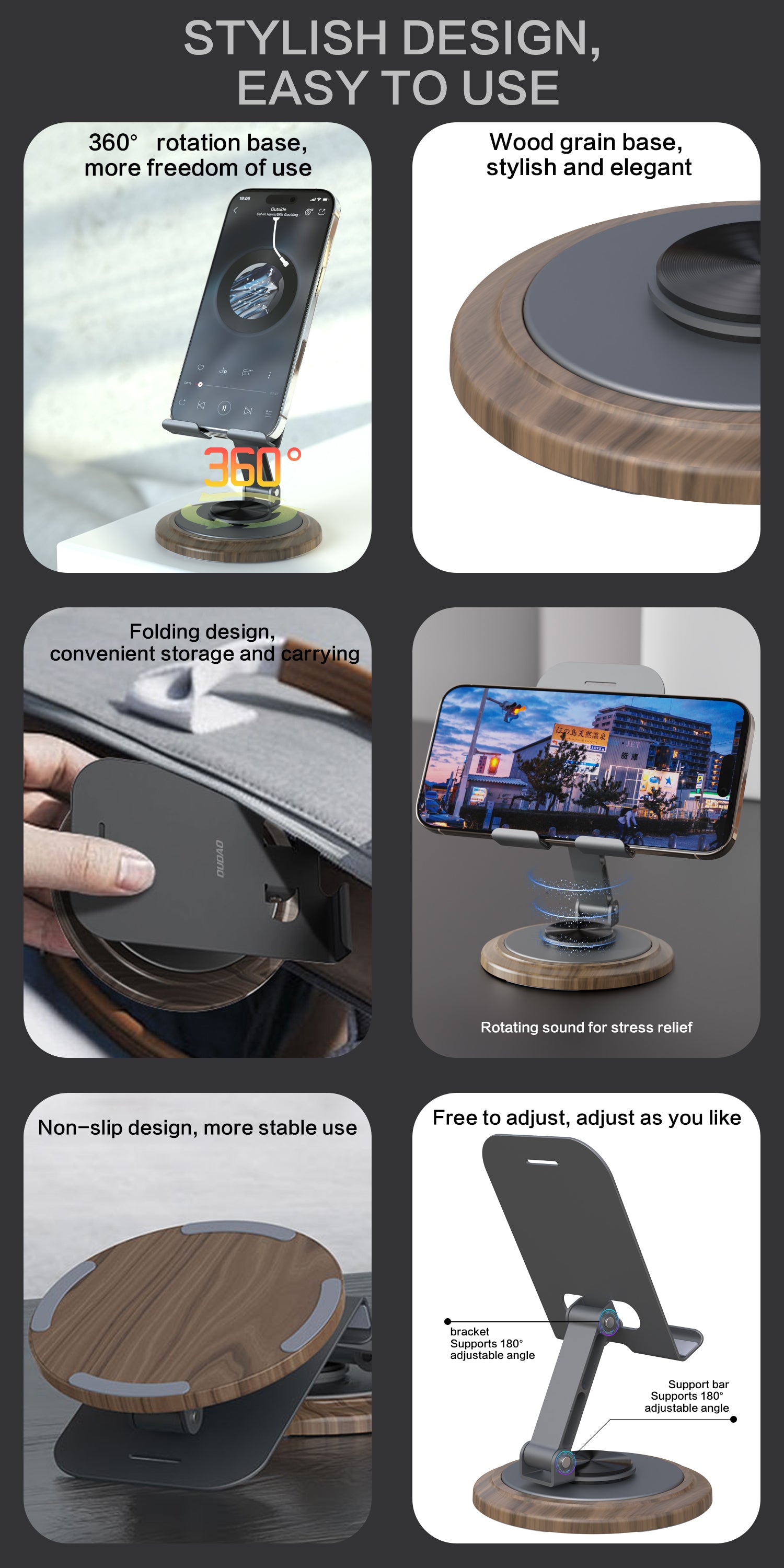 F17M  wooden phone holder