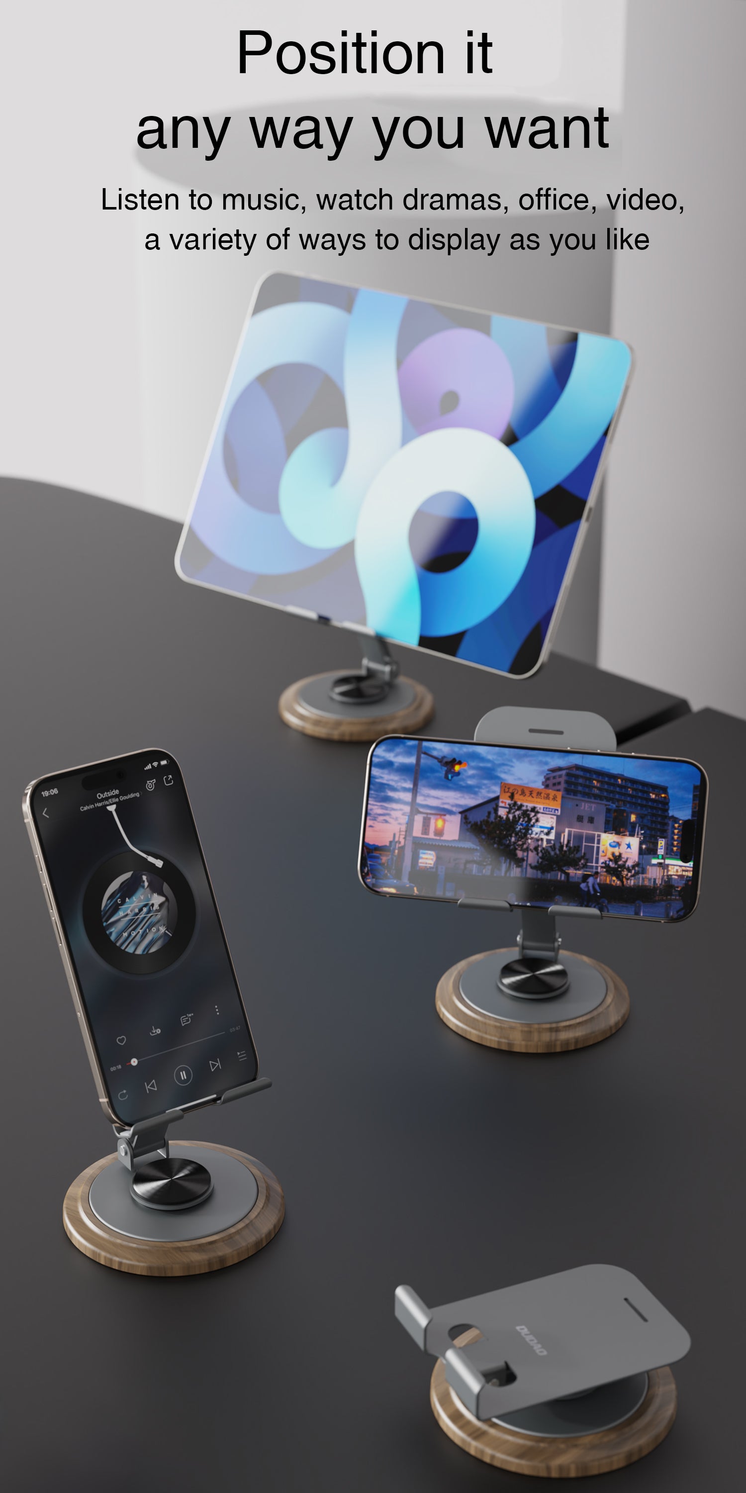 F17M  wooden phone holder