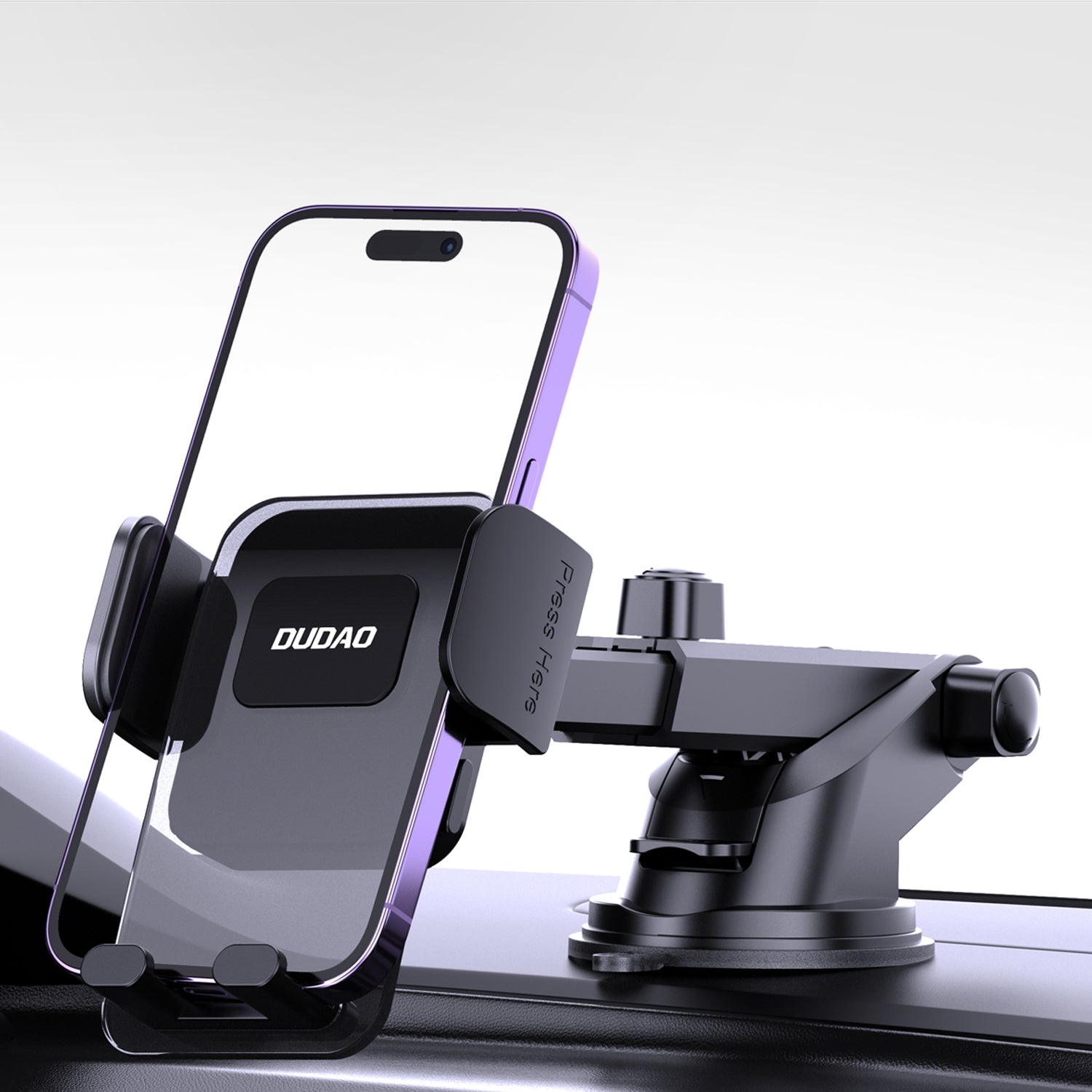 360° Rotatable Car Mobile Phone Suction Holder for Dashboard/ Windshield - Dudao India