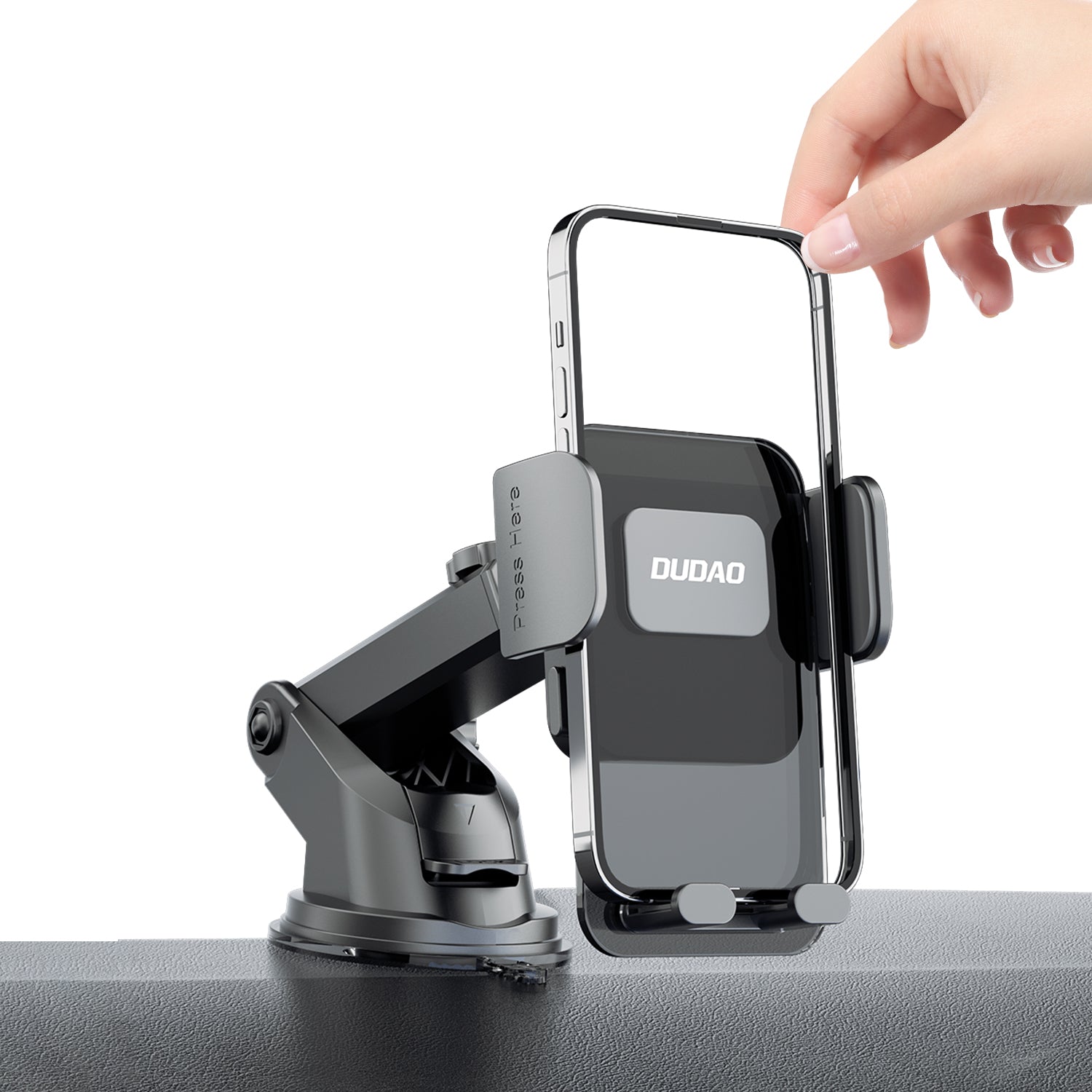 360° Rotatable Car Mobile Phone Suction Holder for Dashboard/ Windshield - Dudao India