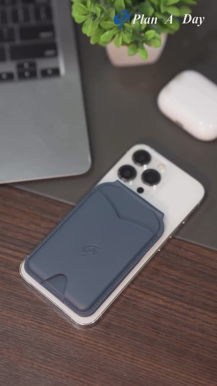 MONTARO- Bi-Fold Magsafe Card Wallet Stand with Mirror